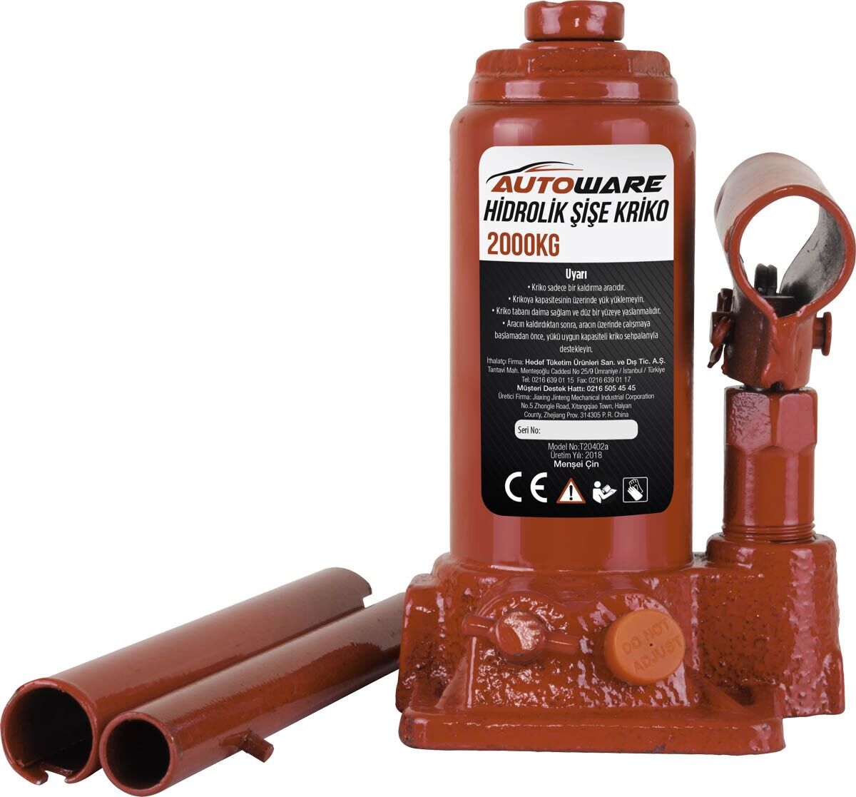 Hidrolik Kaldırma Krikosu 2 Ton Şişe Tipi