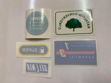 Cam Etiket Tempra Tipo Uno Doğan Şahin 5 Parça