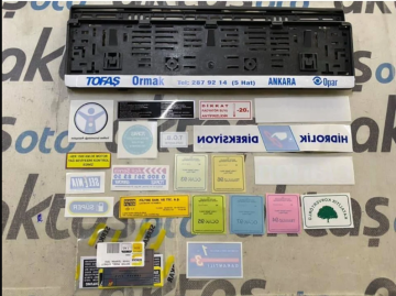 Etiket Takımı Plakalık Dahil 22 parça