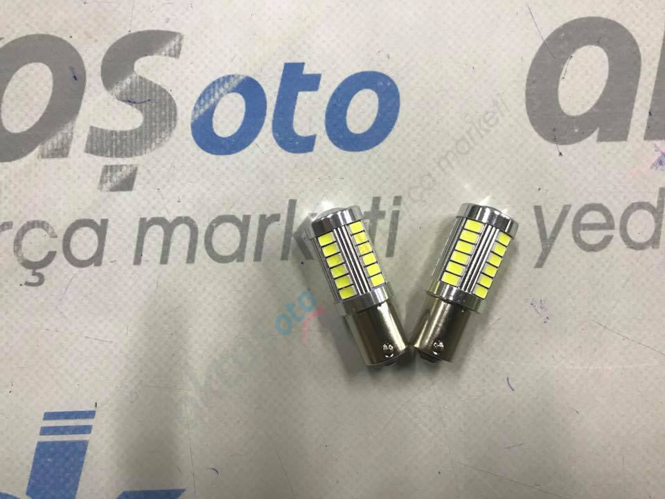 Tek Duy Ampül Mercekli Beyaz 33 Led Çift