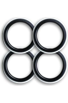 Oto Lastik Yanağı Beyaz-Siyah 14 Jant 4 Adet Üniversal